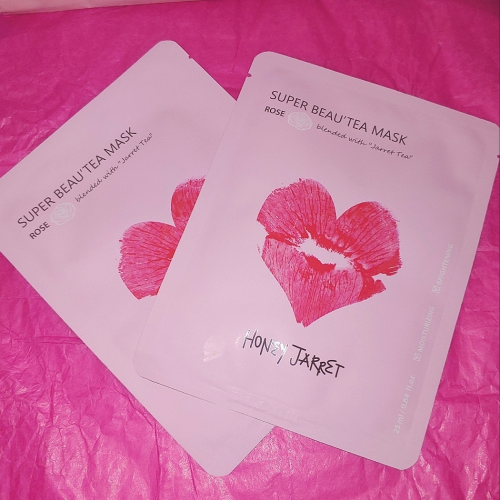 $5 Set of 2: Honey Jarret Super Beau'Tea Masks Rose Sheet Masks